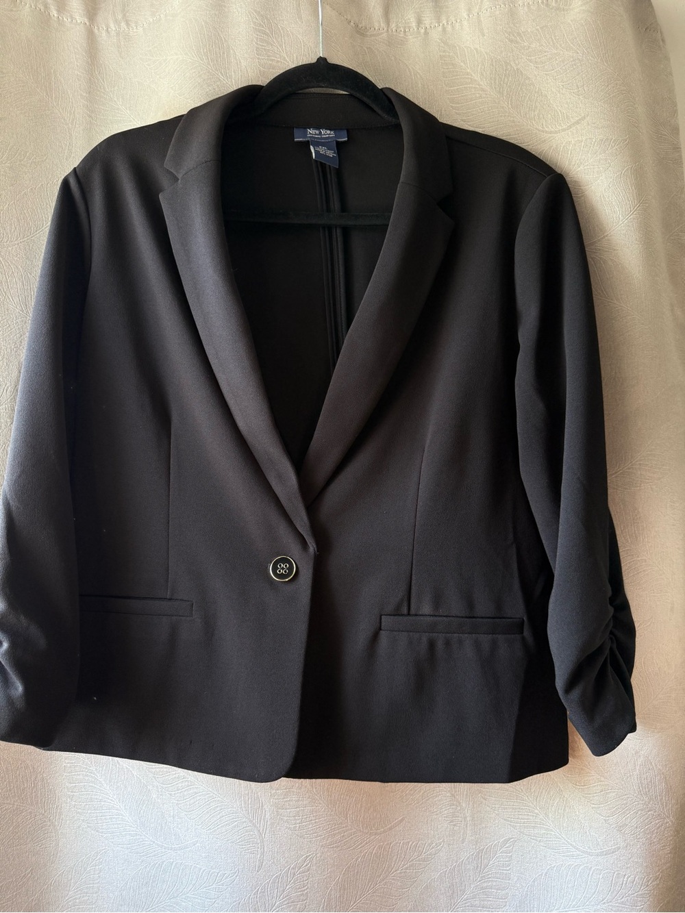 New York & Company Black Single-Button Tailored Blazer